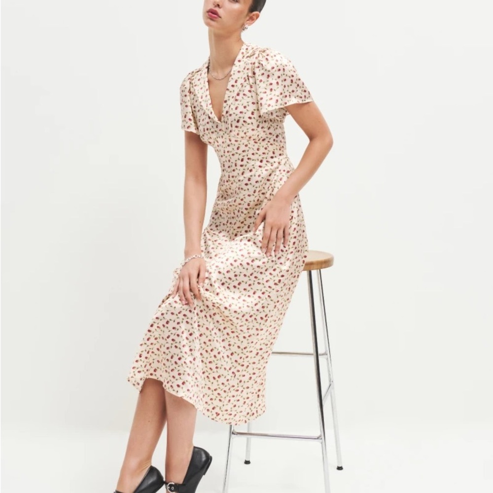 Reformation - Seth Silk Midi Dress - color Madison - size 2 - New with tags